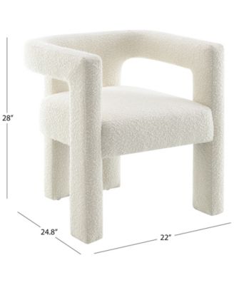 Mandy 28" Boucle Fabric Dining Chair