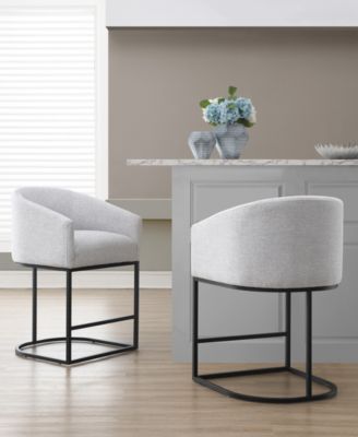 Jace 35.4" Polyester Upholstered Counter Stool