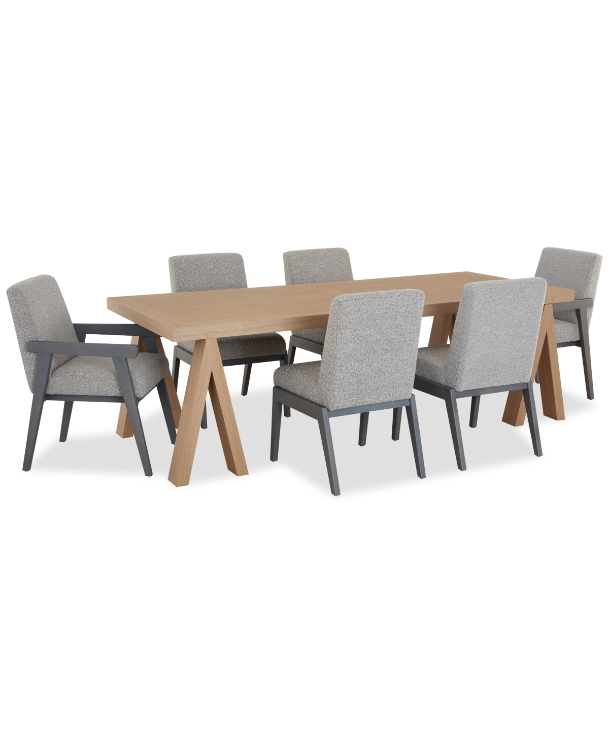 Drexel Atwell 7pc Dining Set (table + 4 Side Chairs + 2 Arm Chairs) In No Color