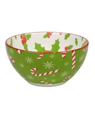 Holiday Fun 30 oz All Purpose Bowls Set of 6, Service for 6