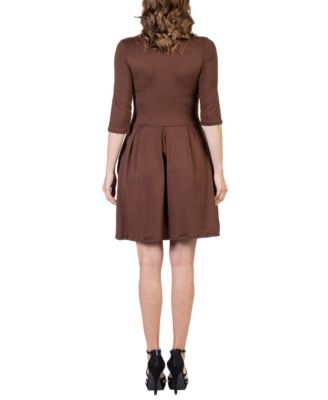 Women's Three Quarter Sleeve Mini Dress