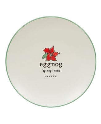 Christmas Fun Green Sayings 8.5" Dessert Plates Set of 6