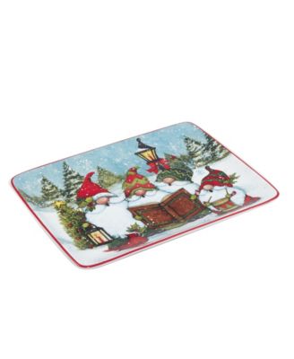 Christmas Gnomes 16" Rectangular Platter