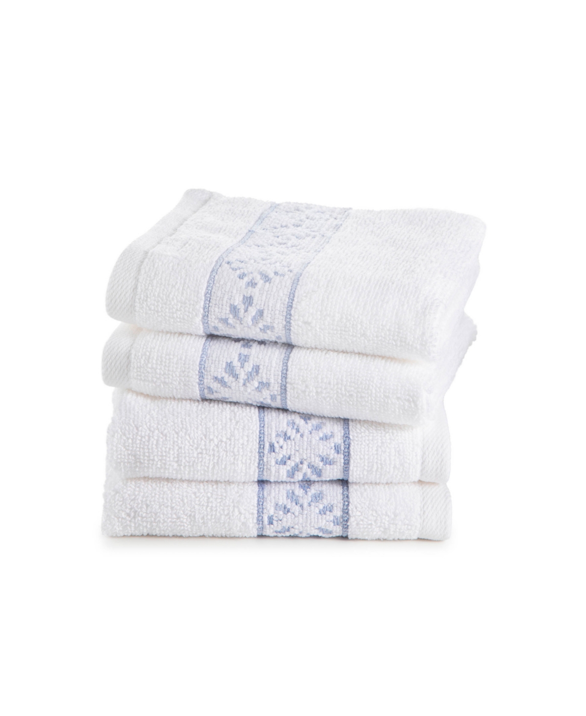 Clean Design Home X Martex Allergen-resistant Savoy 4 Pack Wash Towel Set In White
