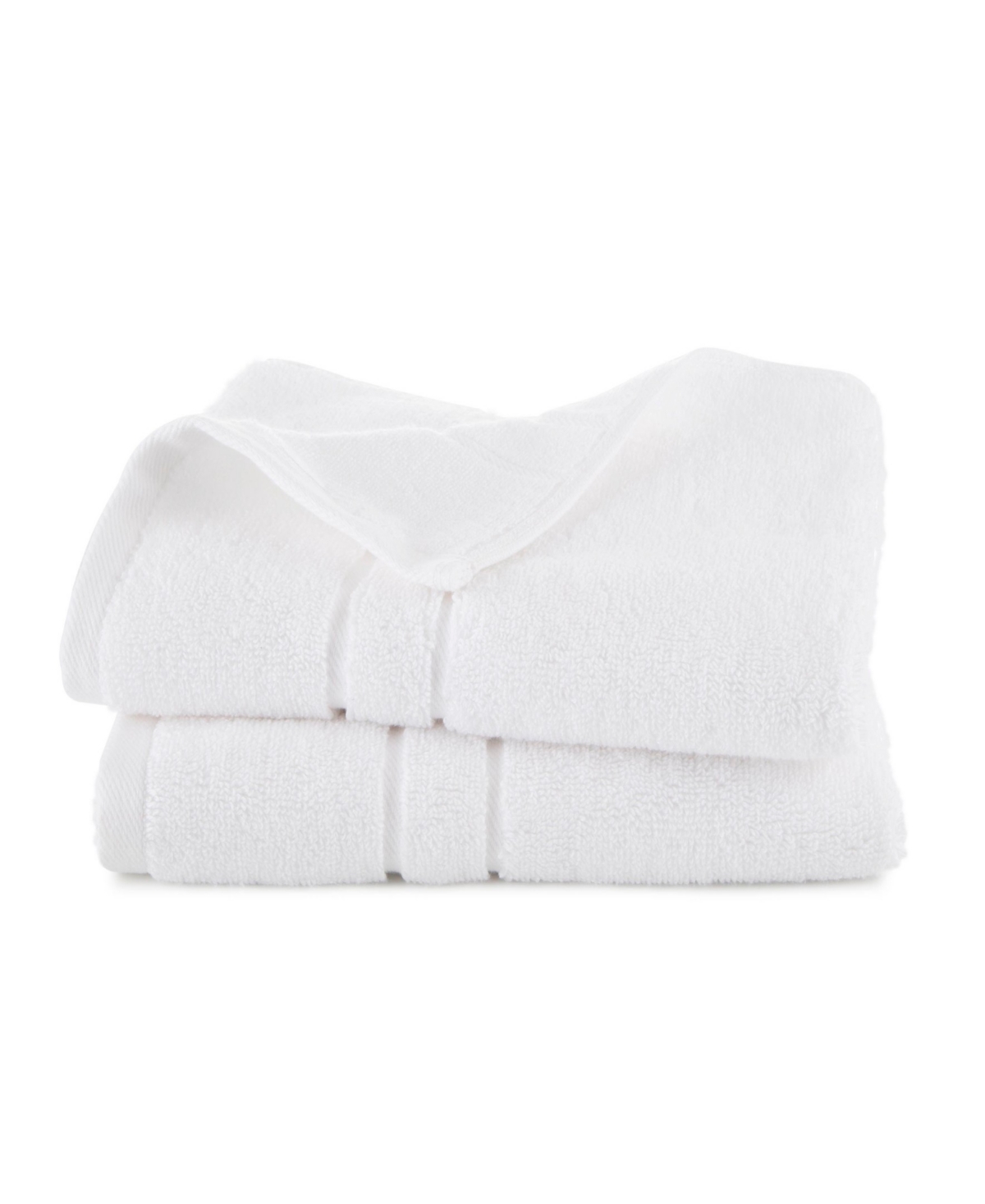 Clean Design Home X Martex Allergen-resistant Savoy 2 Pack Hand Towel Set In White