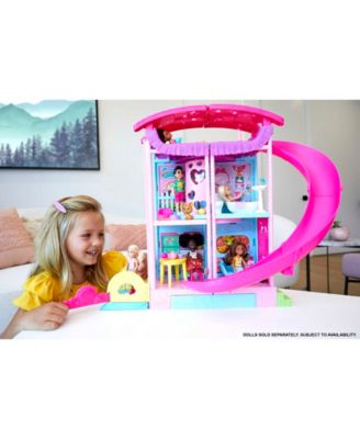 Barbie Chelsea Playhouse with Slide, Pool, Ball Pit, Pet Puppy & Kitten, Elevator, and Accessories