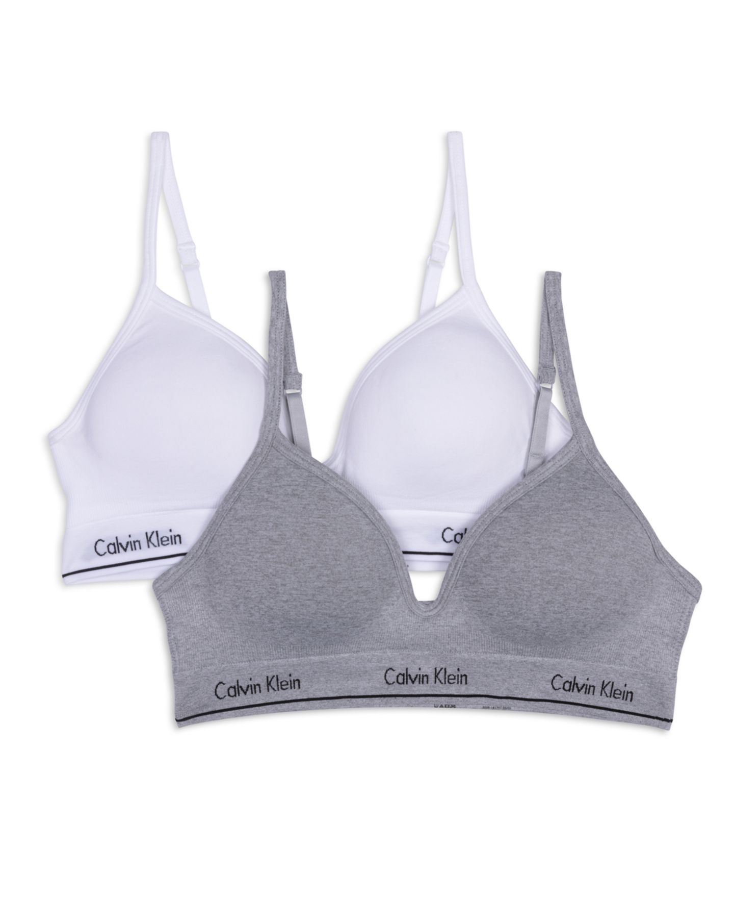 Бра Hybrid, без швов, 2 шт. — Calvin Klein, цвет: Меланжевый серый / Белый — фото 1