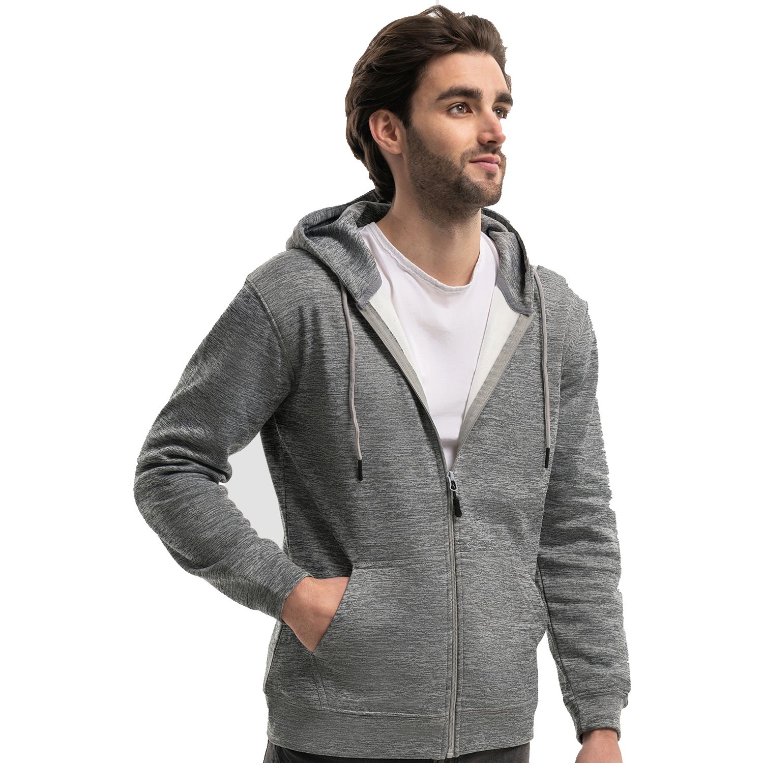 Men's Premium Zip-Up Hoodie for Men with Smooth Silky Matte Finish & Cozy Fleece Inner Lining Sweater with Hood