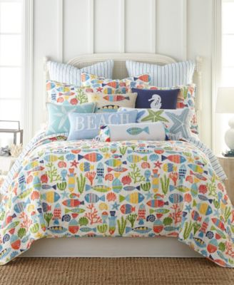 St. Anton Fish Embroidered Decorative Pillow, 18" x 18"