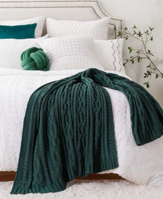 Lifestyle Cable Knit Chenille Throw, 51" x 67"