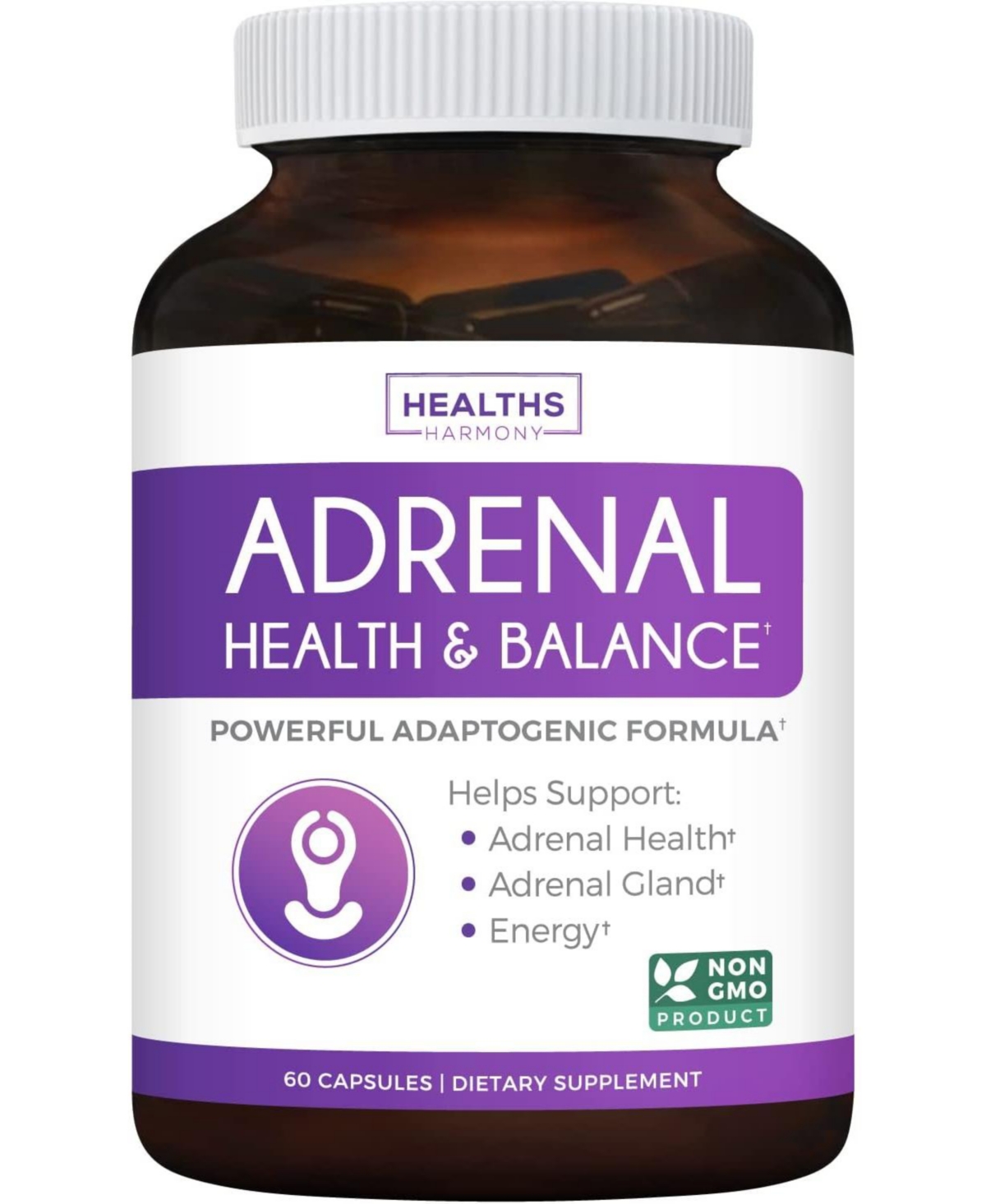 Adrenal Support & Cortisol Manager non-gmo Powerful Adrenal Health with L-Tyrosine & Ashwagandha - Maintain Balanced Cortisol Levels &