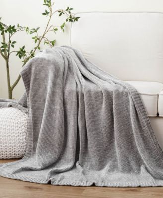 Lifestyle Solid Woven Micro Chenille Throw, 51" x 67"