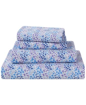 Microfiber Easy Care Printed 4-Pc. Sheet Set, California King