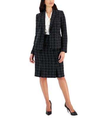 Womens plaid clearance skirt and blazer