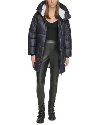 Women's Wet Shine Hooded Puffer Jacket 