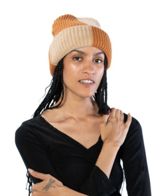 Color Block Cuff Beanie