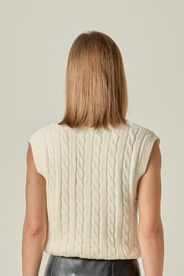 Women's Cable Knit Chunky Vest