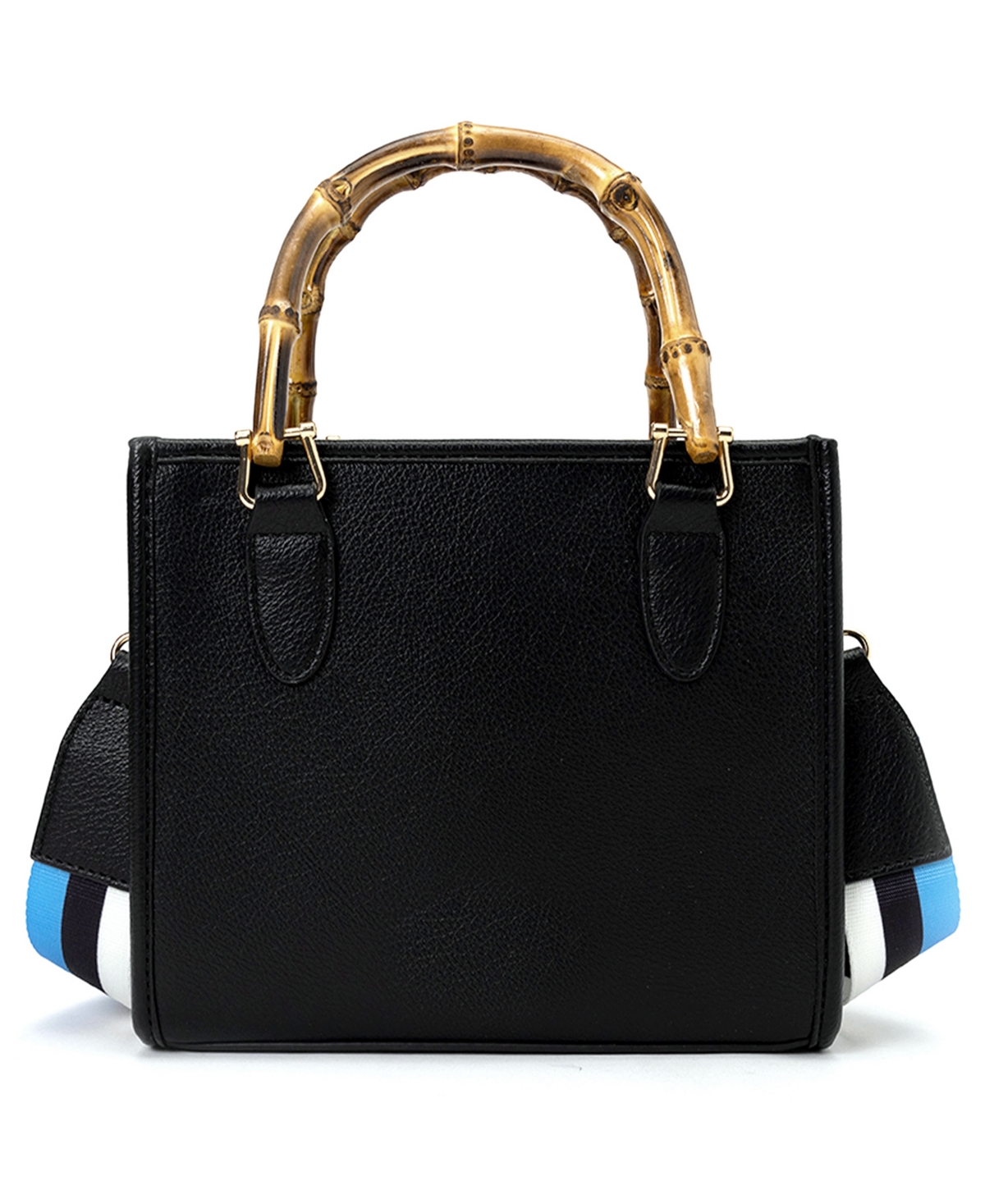 Like Dreams Kate Wooden Handle Western Strap Satchel In Black