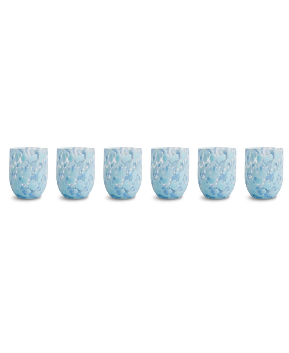 Byon Confetti Glass Tumblers, Set Of 6 In Blue