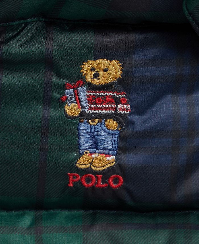 Polo Ralph Lauren Toddler and Little Boys Polo Bear Plaid Down