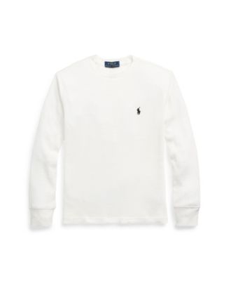 激安通販サイト 人気 Big Lauren Ralph Polo Boys Long-Sleeve Cotton Waffle-Knit Clothing