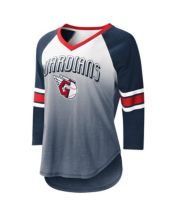 Women's G-III 4Her by Carl Banks White/Navy Detroit Tigers Lead-Off Raglan 3/4-Sleeve V-Neck T-Shirt Size: Small
