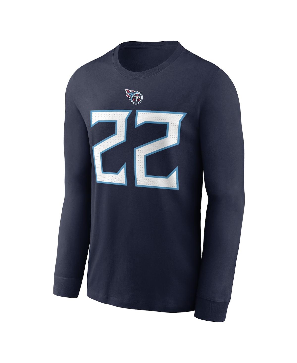 Men's Nike Derrick HenryTennessee Titans Player Name and Number Long Sleeve T-shirt - Navy
