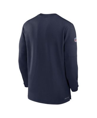 Men's College Navy Seattle Seahawks 2023 Sideline Performance Long Sleeve Quarter-Zip Top