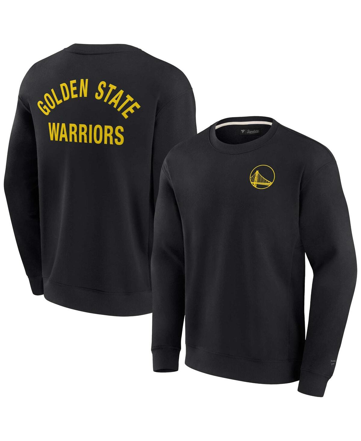 FANATICS SIGNATURE MEN'S AND WOMEN'S FANATICS SIGNATURE BLACK GOLDEN STATE WARRIORS SUPER SOFT FLEECE OVERSIZE ARCH CRE 