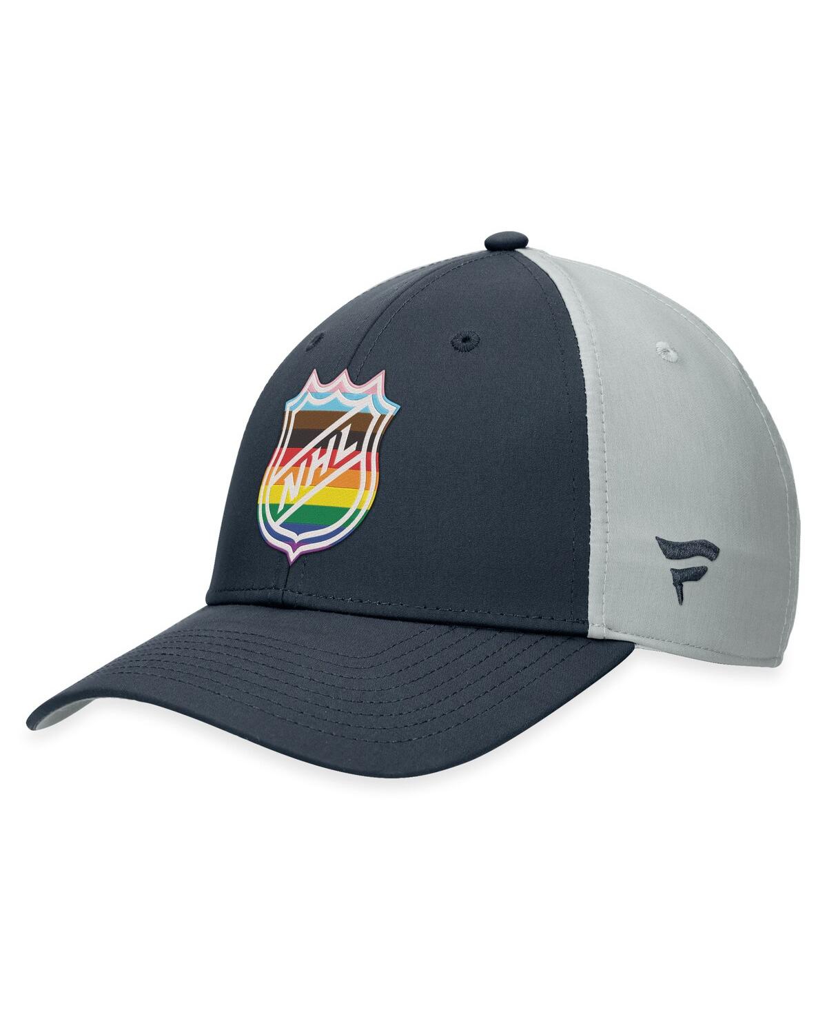 Fanatics Men's  Charcoal Nhl Authentic Pro Pride Snapback Hat