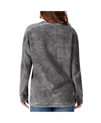 Women's Black Cincinnati Bengals Comfy Cord Pullover Sweatshirt