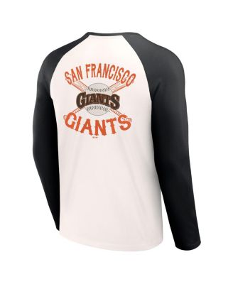 Men's Darius Rucker Collection by White, Black San Francisco Giants Team Color Raglan T-shirt