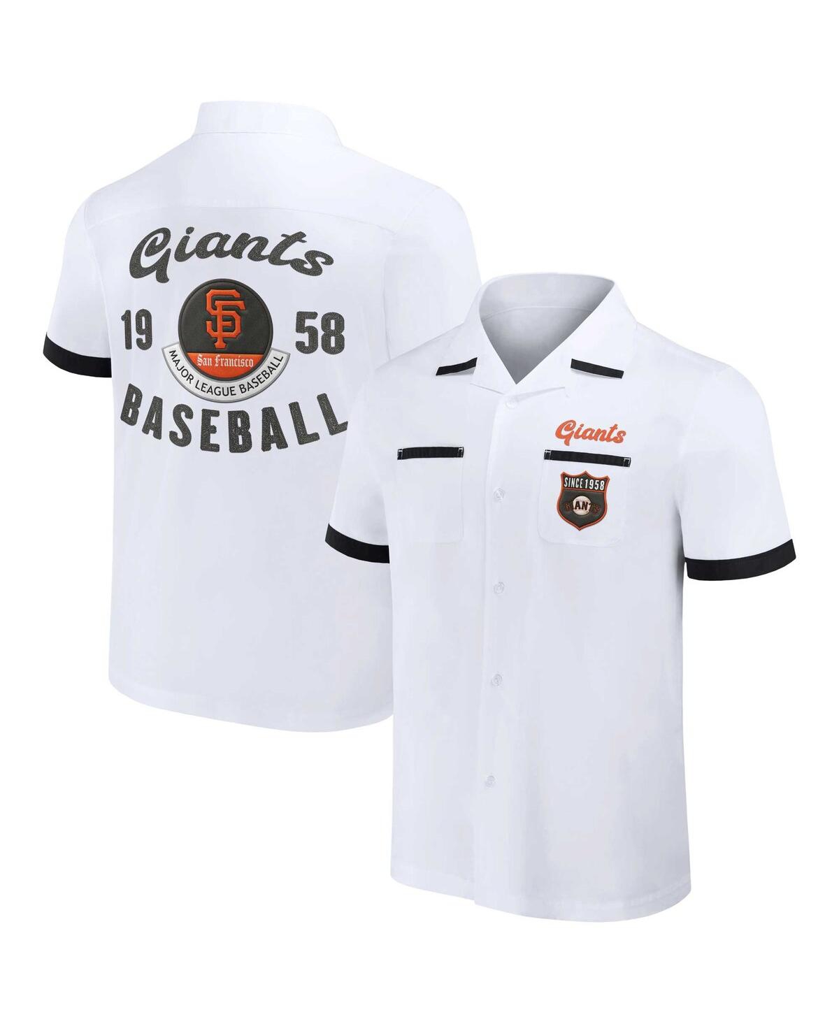 Fanatics Men's Darius Rucker Collection By  White San Francisco Giants Bowling Button-up Shirt