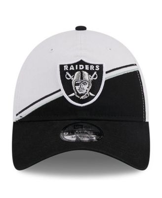 Men's White, Black Las Vegas Raiders 2023 Sideline 9TWENTY Adjustable Hat