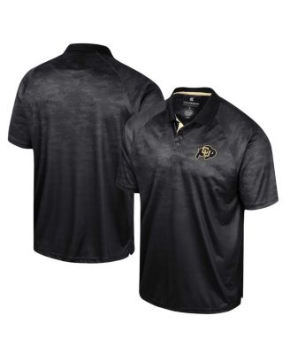 Men's Black Colorado Buffaloes Honeycomb Raglan Polo Shirt