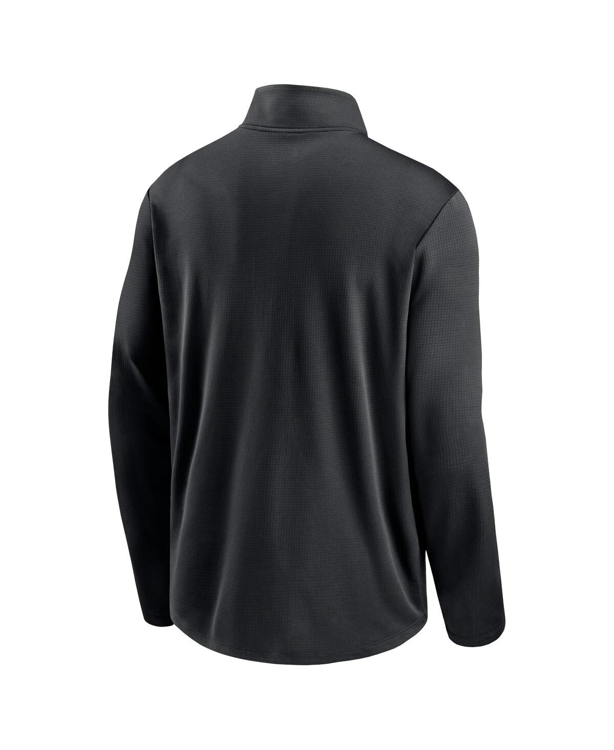 Shop Nike Men's  Black Baltimore Ravens Logo Pacer Performance 1/4-zip Jacket