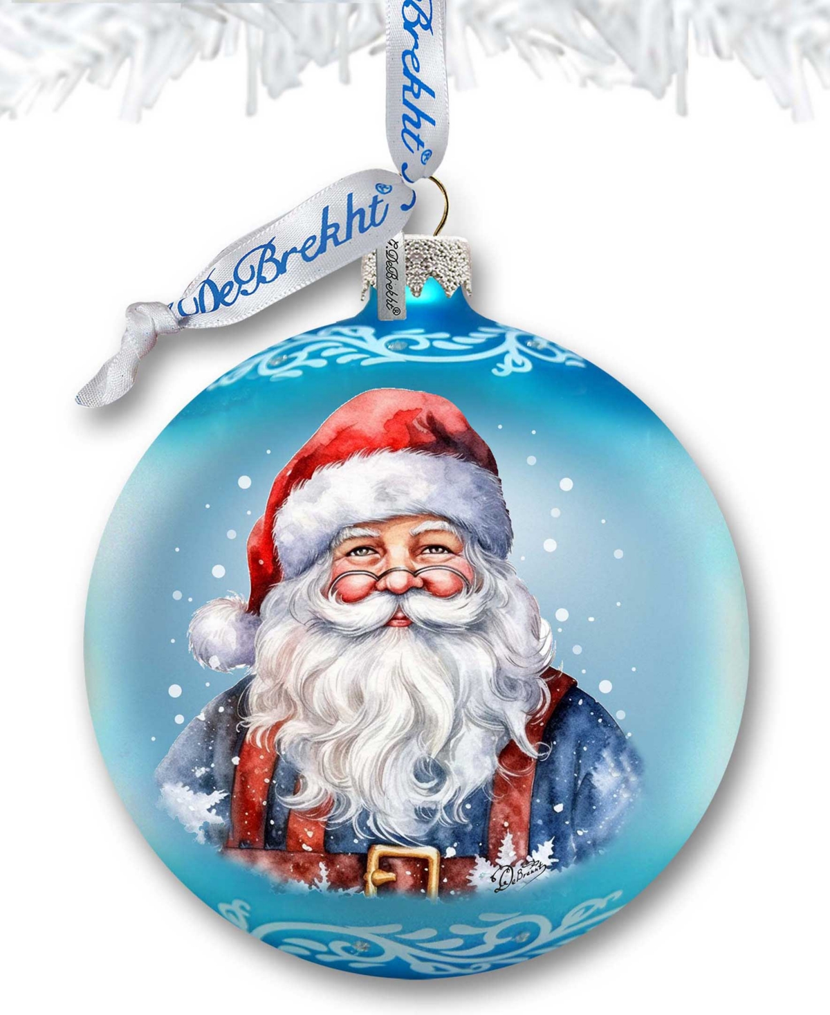 Designocracy Santa's Magical Presence Ball Christmas Mercury Glass Ornaments G. Debrekht In Multi Color