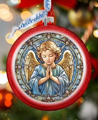 Little Angel Ball Christmas Mercury Glass Ornaments G. DeBrekht