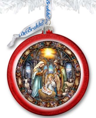 Guiding Light Nativity Scene Ball Mercury Christmas Glass Ornaments G. DeBrekht