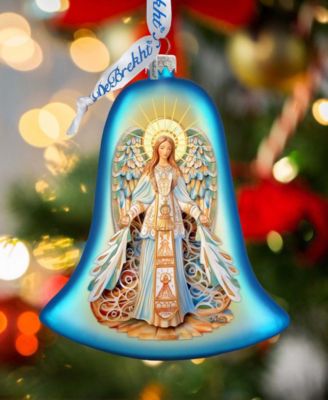 Light-Bearing Angel Bell Christmas Mercury Glass Ornaments G. DeBrekht