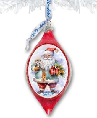 Santa Claus Presents Drop Mercury Christmas Glass Ornaments G. DeBrekht