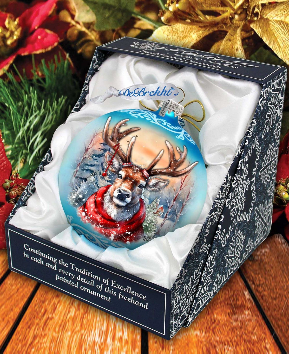 Shop Designocracy Christmas Mood Wreath Mercury Christmas Glass Ornaments G. Debrekht In Multi Color