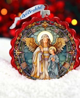 Guardian Angel Wreath Mercury Christmas Glass Ornaments G. DeBrekht