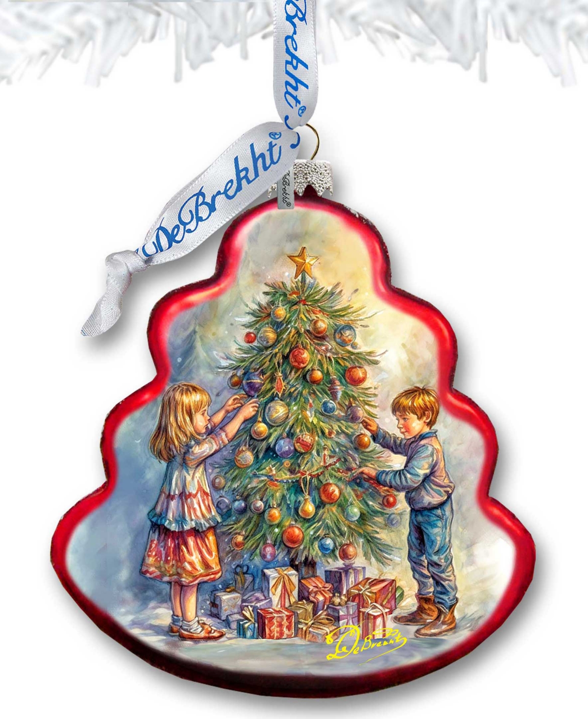 Designocracy Love Among The Branches Tree Holiday Mercury Glass Ornaments G. Debrekht In Multi Color