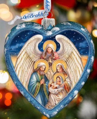 Angel's Divine Presence Nativity Heart Lg Collectible Ornaments G. DeBrekht