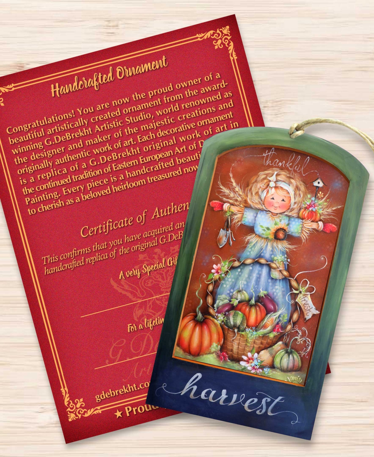 Shop Designocracy Holiday Wooden Ornaments Thankful Harvest Home Decor J. Mills-price In Multi Color