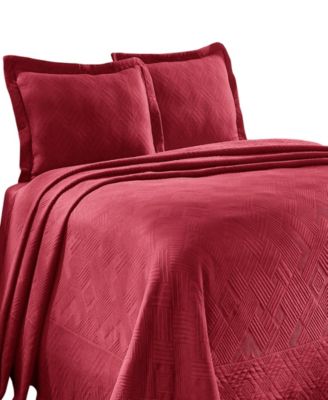 Geometric Fret Textured Jacquard Matelasse All-Season 2-Piece Bedspread Set, Twin