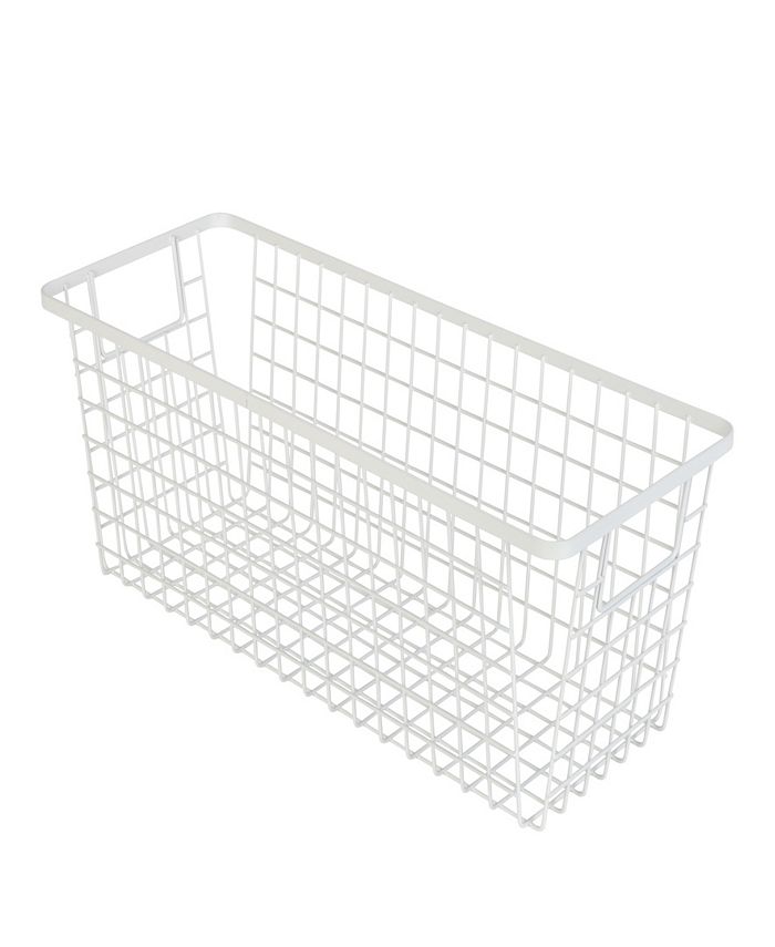 Smart Design Nestable 6" x 16" x 6" Basket Organizer with Handles, Set
