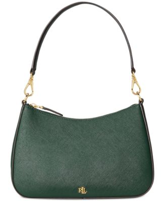 Lauren Ralph Lauren Women's Crosshatch Leather Medium Danni