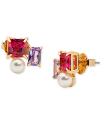 kate spade new york Gold-Tone Cubic Zirconia Imitation Pearl